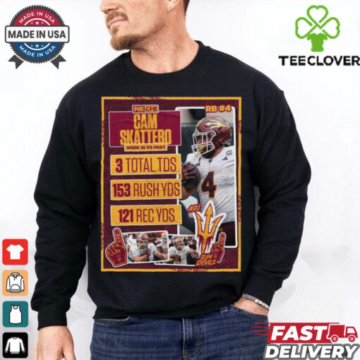 Cam Skattebo In Win AT Oklahoma State Cowboys 3 Total TDS 153 Rush YDS 121 Rec YDS Shirt