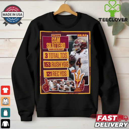 Cam Skattebo In Win AT Oklahoma State Cowboys 3 Total TDS 153 Rush YDS 121 Rec YDS Shirt