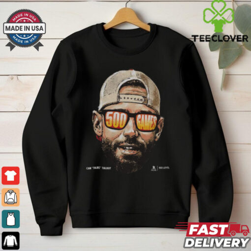 Cam Talbot Detroit 500 Games F&B WHT Shirt