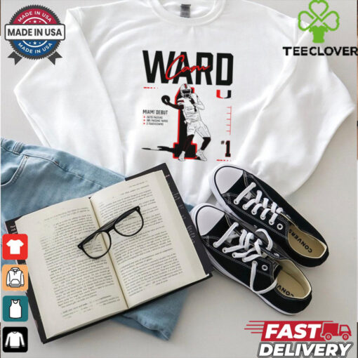 Cam Ward Miami Hurricanes Miami Debut player collage shirt