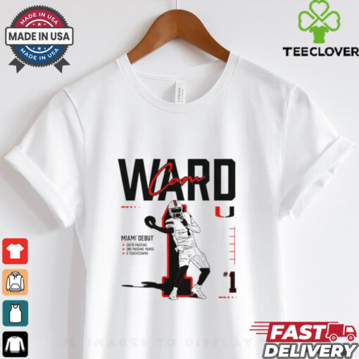 Cam Ward Miami Hurricanes Miami Debut player collage shirt
