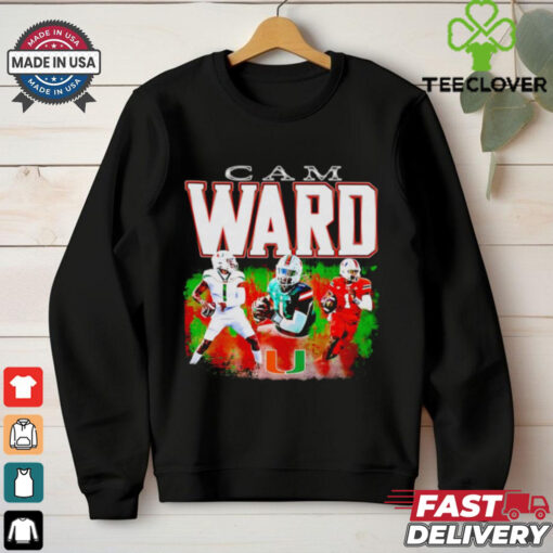 Cam Ward Miami Hurricanes football graphic shirt