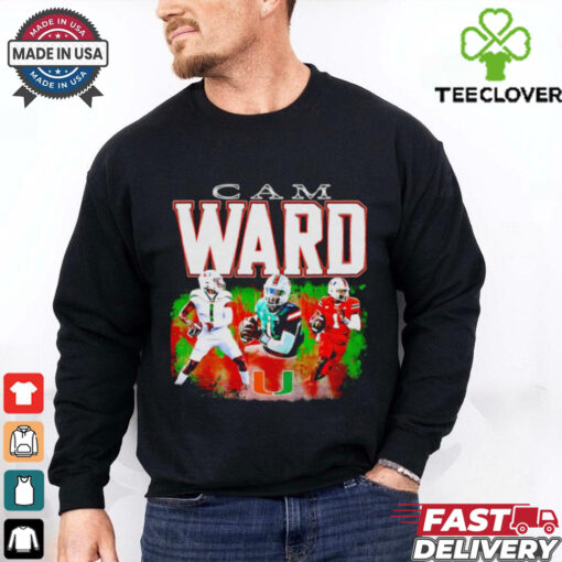 Cam Ward Miami Hurricanes football graphic shirt
