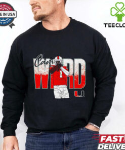 Cam Ward no 1 Miami Hurricanes cartoon signature shirt