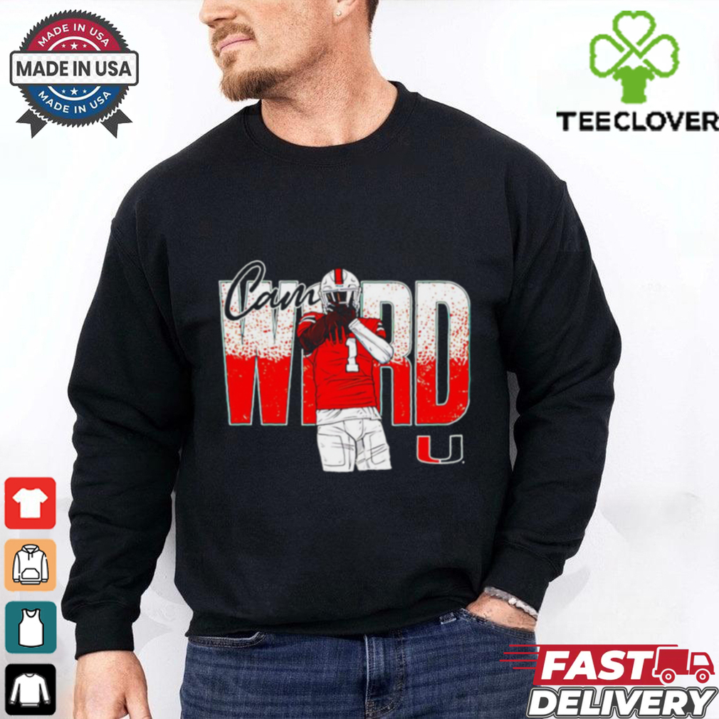 Cam Ward no 1 Miami Hurricanes cartoon signature shirt Cam Ward no 1 Miami Hurricanes cartoon signature shirt