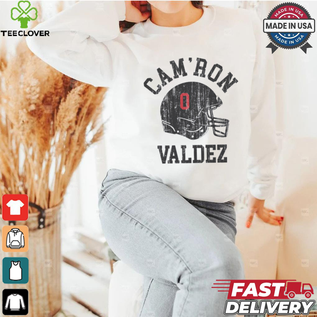 Cam_Ron Valdez College Helmet Font shirt Cam_Ron Valdez College Helmet Font shirt
