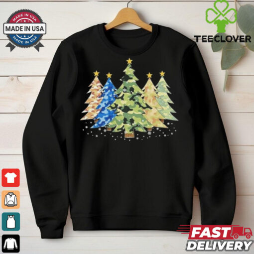 Camo Print Christmas Trees Shirt