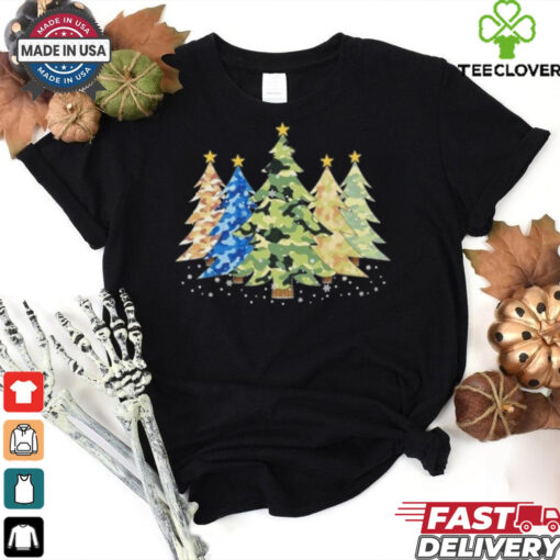 Camo Print Christmas Trees Shirt