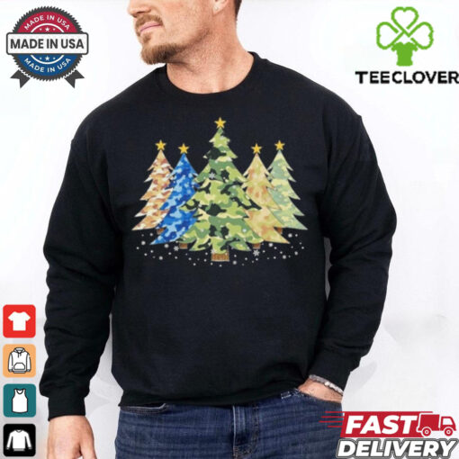 Camo Print Christmas Trees Shirt