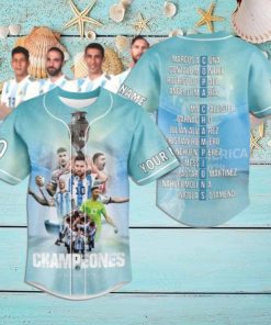 Campeones Copa America La Albiceleste Custom Baseball Jersey