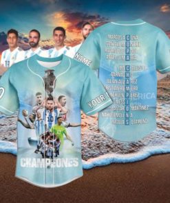 Campeones Copa America La Albiceleste Custom Baseball Jersey