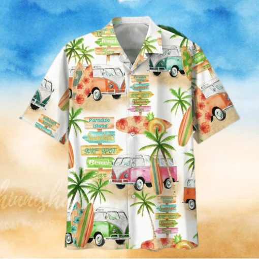 Camper Van And Beach Hawaiian Shirt