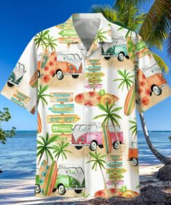 Camper Van And Beach Hawaiian Shirt