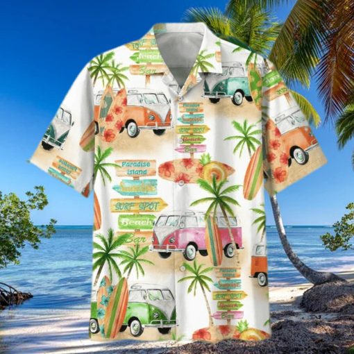 Camper Van And Beach Hawaiian Shirt