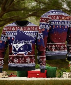 Camping Car Christmas Tree Funny Ugly Christmas Sweater 3D