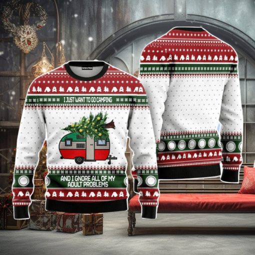 Camping Christmas Unisex Ugly Sweater
