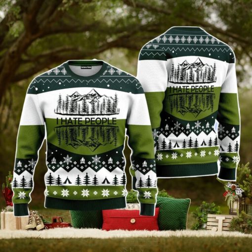 Camping I Hate People Christmas Unisex Ugly Sweater