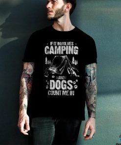 Camping and Dogs Funny Tent Camper Dog White Distressed Essential T Shirt