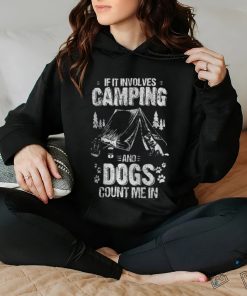 Camping and Dogs Funny Tent Camper Dog White Distressed Essential T Shirt