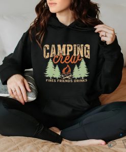 Camping crew fires friends drinks shirt