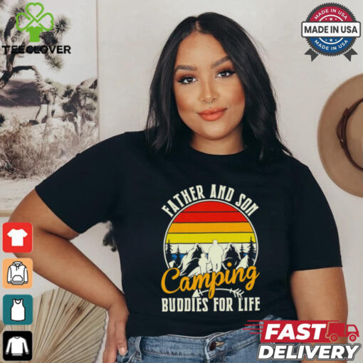 Camping love father and son camping buddies for life cute gift shirt
