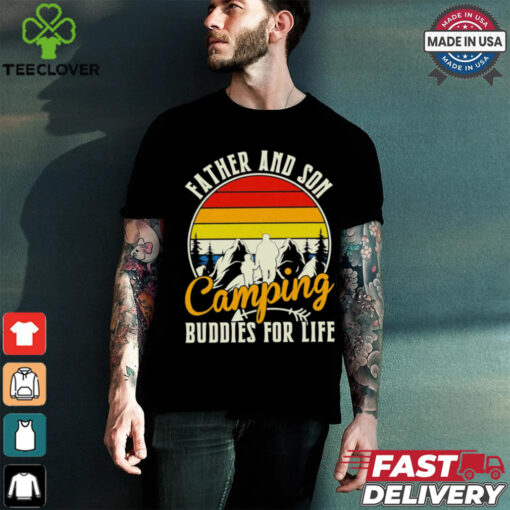 Camping love father and son camping buddies for life cute gift shirt