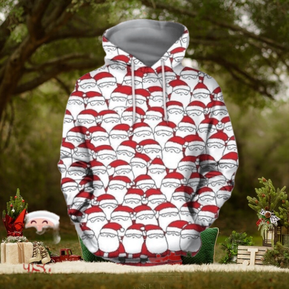 Can You Spot The Sheep Hidding Among These Santas Christmas Hoodie 3D All Over Print Can You Spot The Sheep Hidding Among These Santas Christmas Hoodie 3D All Over Print