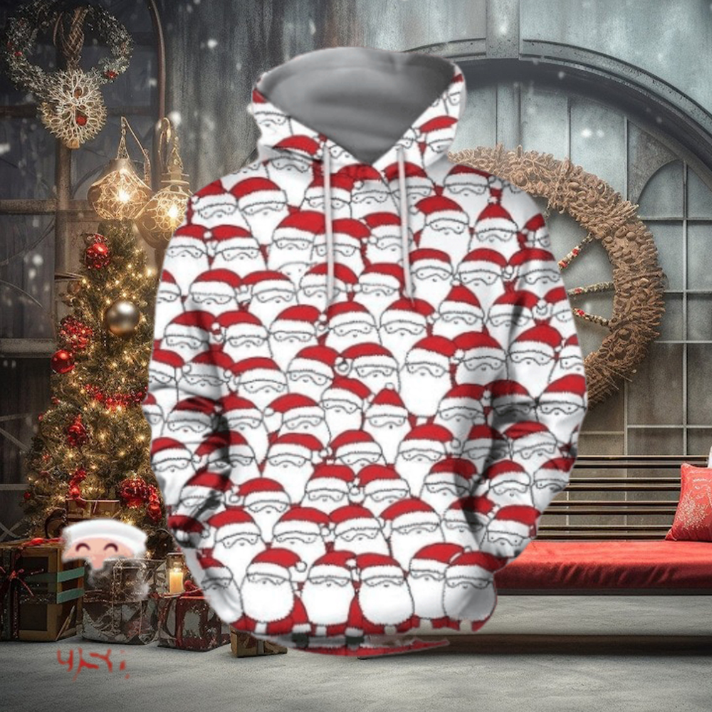 Can You Spot The Sheep Hidding Among These Santas Christmas Hoodie 3D All Over Print Can You Spot The Sheep Hidding Among These Santas Christmas Hoodie 3D All Over Print