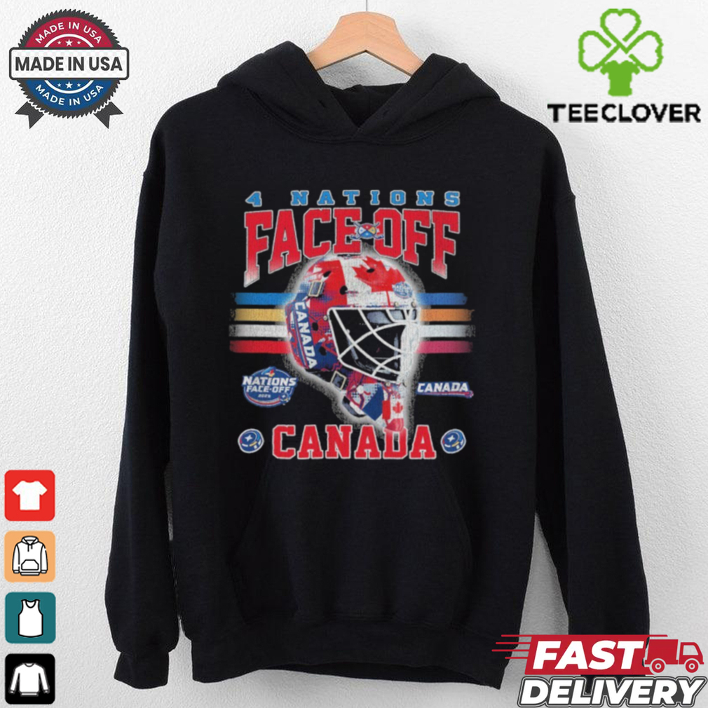 Canada 2025 4 Nations Face Off Goalie Mask T Shirt Canada 2025 4 Nations Face Off Goalie Mask T Shirt