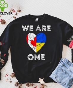 Canada Supports Ukraine We Are One Love Heart Flag hoodie, sweater, longsleeve, shirt v-neck, t-shirt