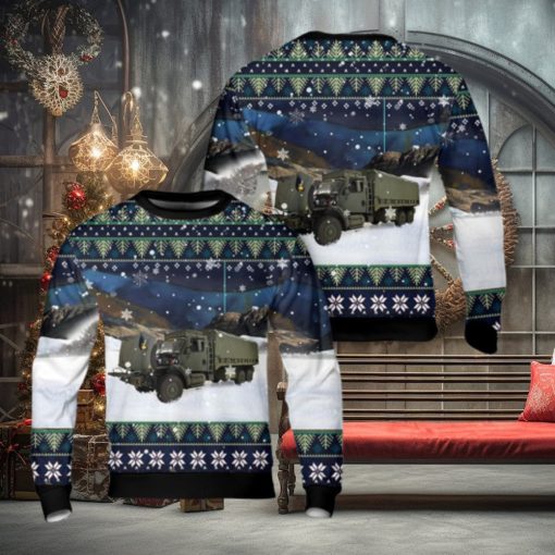 Canadian Army Navistar 7000 series 7000 MV cargo truck Christmas AOP Sweater Christmas Gift Sweater