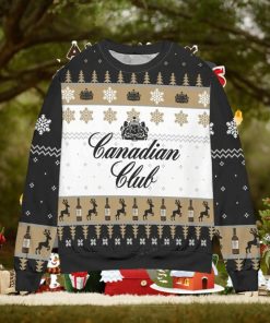 Canadian Club Whisky Snowflake Ugly Christmas Sweater Special Gift For Men Women