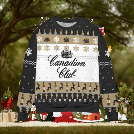 Canadian Club Whisky Snowflake Ugly Christmas Sweater Special Gift For Men Women