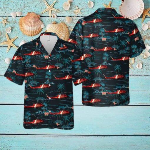 Canadian Coast Guard Bell 412s Hawaiian Shirt For Beach Fans