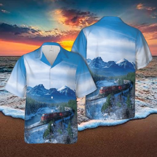 Canadian Railway Christmas Hawaiian Shirt