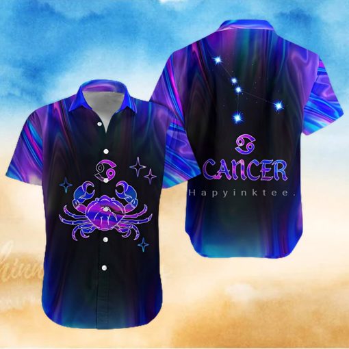 Cancer Zodiac Ultra Holo Star Hawaii Shirt