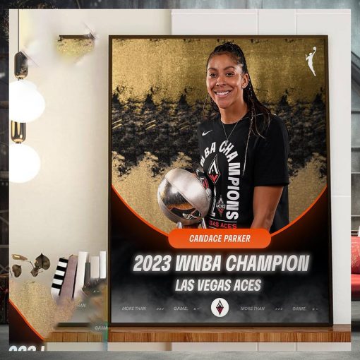 Candace Parker x Las Vegas Aces 2023 WNBA Champion Home Decor Poster Canvas