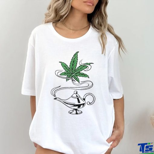 Cannabis Magic Lamp Funny Weed Dope Leaf shirt