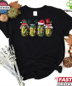 Canned Pickles Christmas Retro Pickle Santa Elf Reindeer Shirt