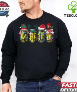 Canned Pickles Christmas Retro Pickle Santa Elf Reindeer Shirt