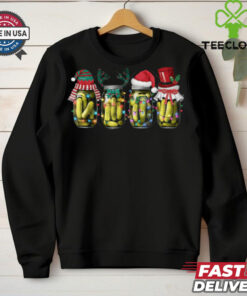 Canned Pickles Christmas Retro Pickle Santa Elf Reindeer Shirt