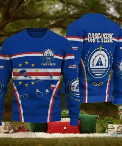Cape Verde Active Flag Knitted Sweater All Over Print For Men And Women Gift Christmas Holiday