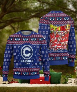 Capsule Corp Ugly Christmas Sweater Dragon Ball Anime Xmas Gift