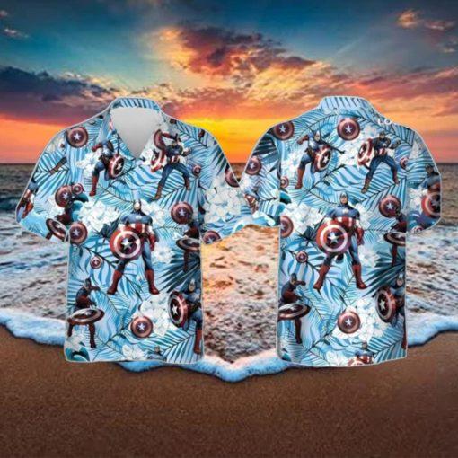 Captain America Marvel Comics All Over Print 3D Hawaiian Shirt Unique Gift