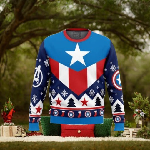 Captain America Ugly Christmas Sweaters For Men And Women