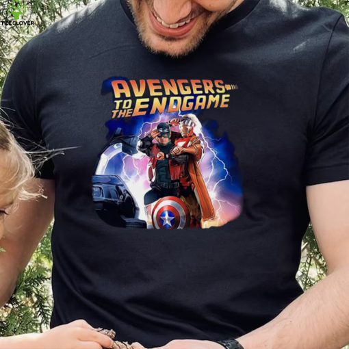 Captain America and Iron Man back to the future Avengers to the Endgame hoodie, sweater, longsleeve, shirt v-neck, t-shirt