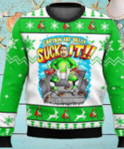 Captain Fat Belly Suck It Ugly Christmas Sweater