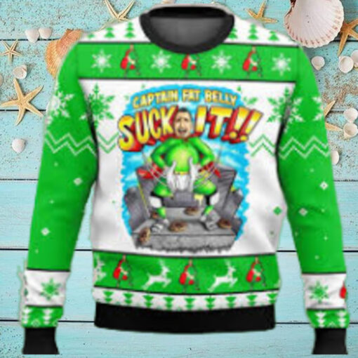Captain Fat Belly Suck It Ugly Christmas Sweater