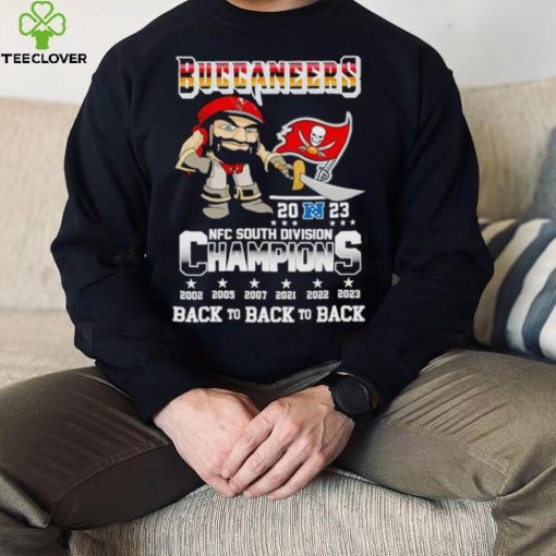 Captain Fear Buccaneers 2023 NFC South Division Champions back to back to back hoodie, sweater, longsleeve, shirt v-neck, t-shirt