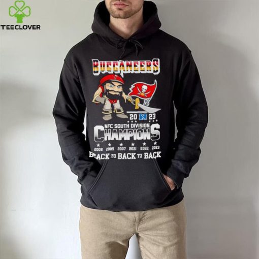 Captain Fear Buccaneers 2023 NFC South Division Champions back to back to back hoodie, sweater, longsleeve, shirt v-neck, t-shirt